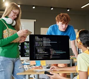 App development team working on a project for a UK client