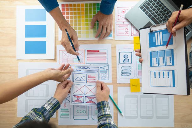 Website development process – wireframing for a UK client